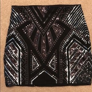 Express sequin skirt
